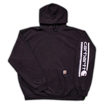 Vintage Y2K Black Carhartt Spell Out Hoodie | Rebalance Vintage.