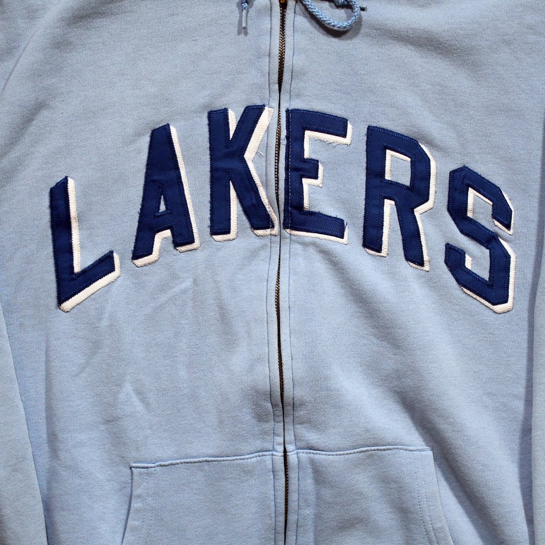 Vintage LA Lakers x Majestic Zip Up Hoodie | Rebalance Vintage.