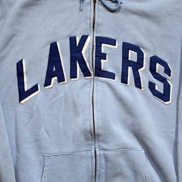 Vintage LA Lakers x Majestic Zip Up Hoodie | Rebalance Vintage.