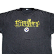 Vintage Faded Black Steelers Tee (XL/XXL)