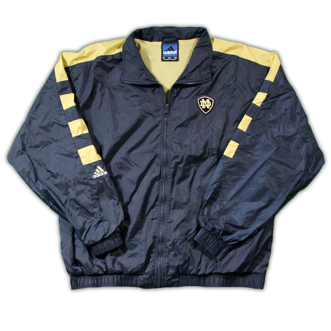 Vintage Notre Dame NCAA x Adidas Windbreaker (XL) | Rebalance Vintage.