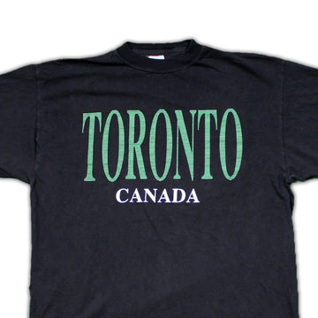 Vintage Green + Black Toronto Spell Out Tee | Rebalance Vintage.
