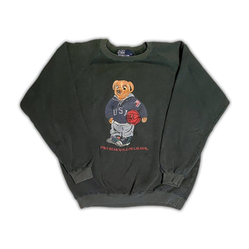 Vintage 90s Polo Bear USA Basketball Crewneck | Rebalance Vintage.