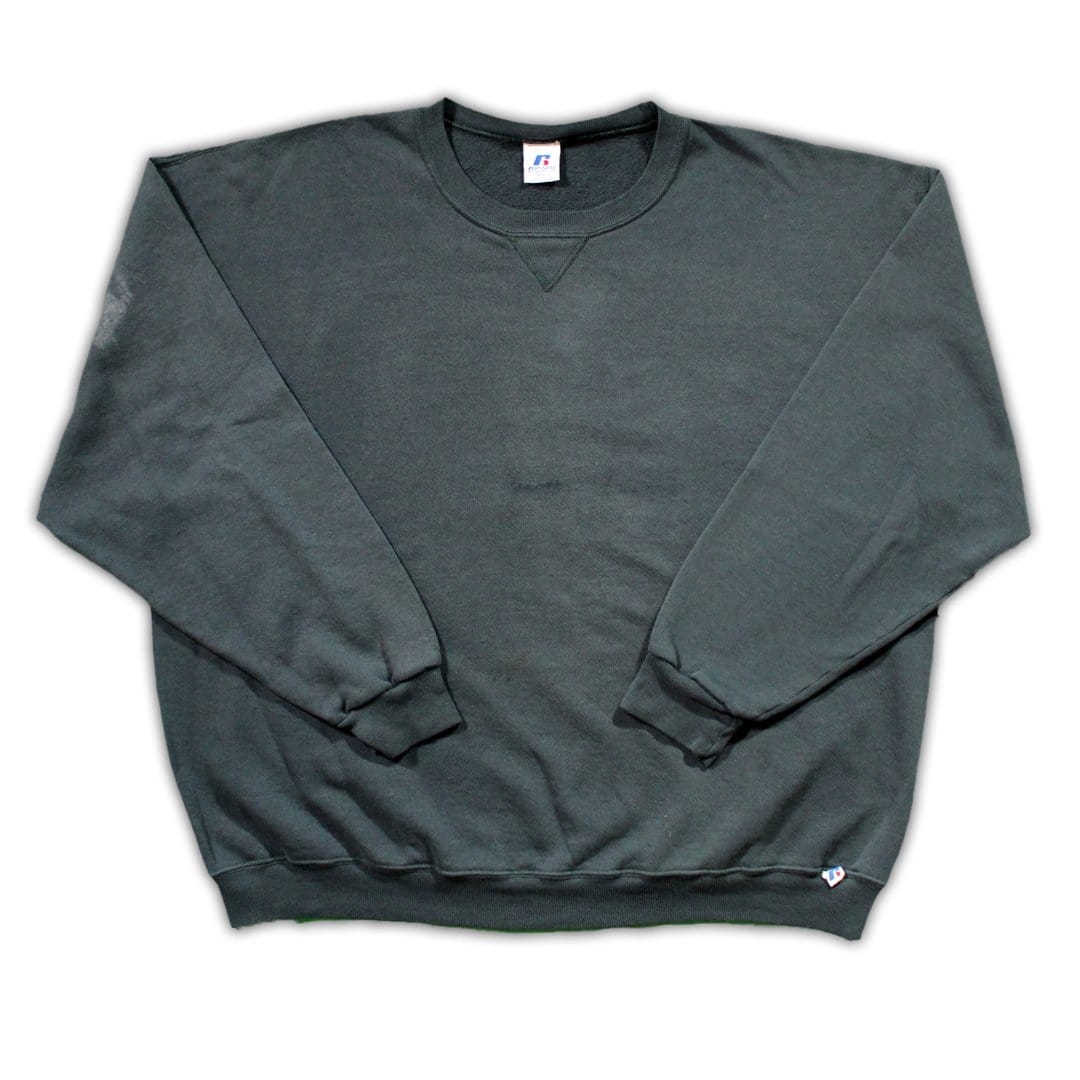 Vintage Green Oversized Russell Athletics Crewneck | Rebalance Vintage.