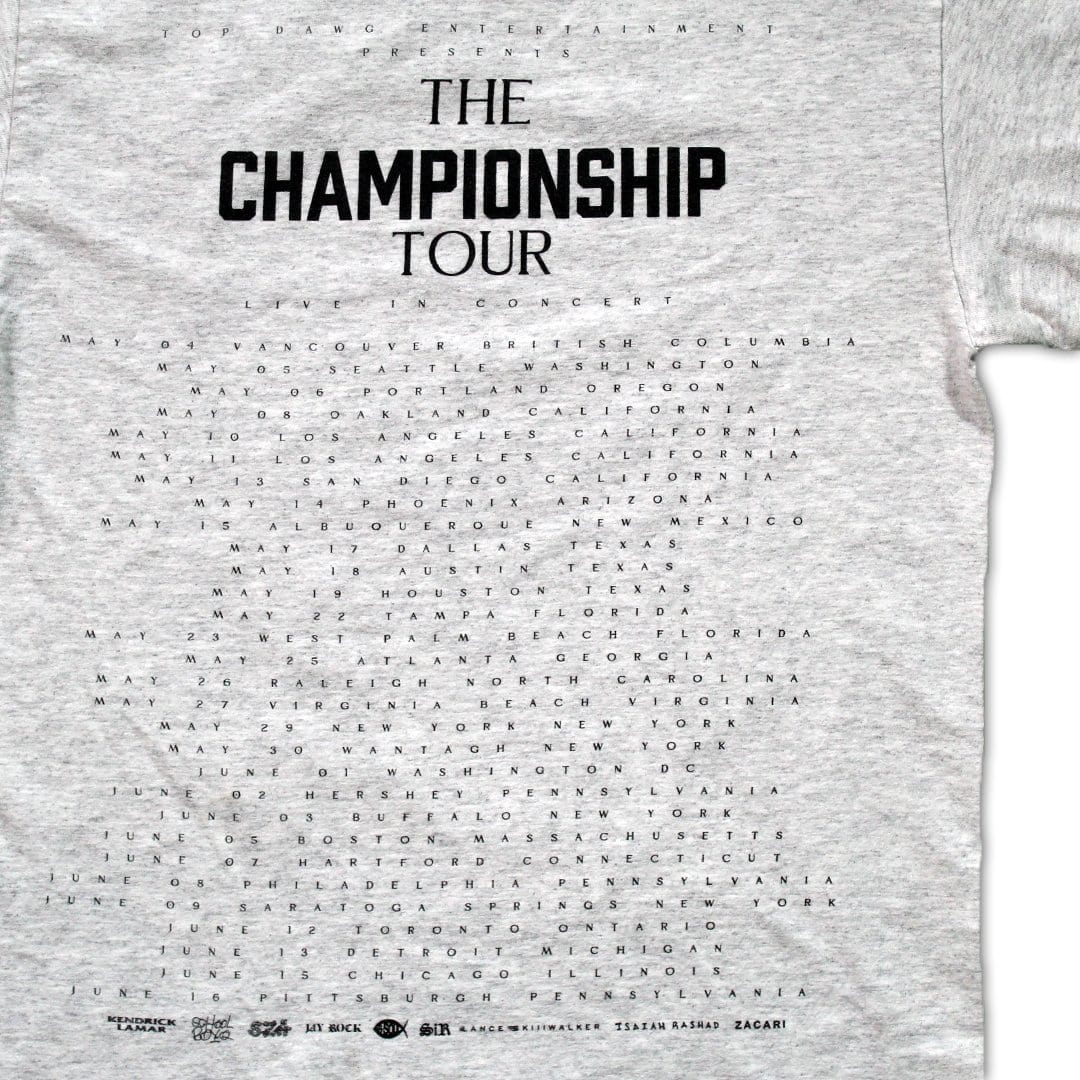 Kendrick Lamar x Top Dawg Championship Tour Tee | Rebalance Vintage.
