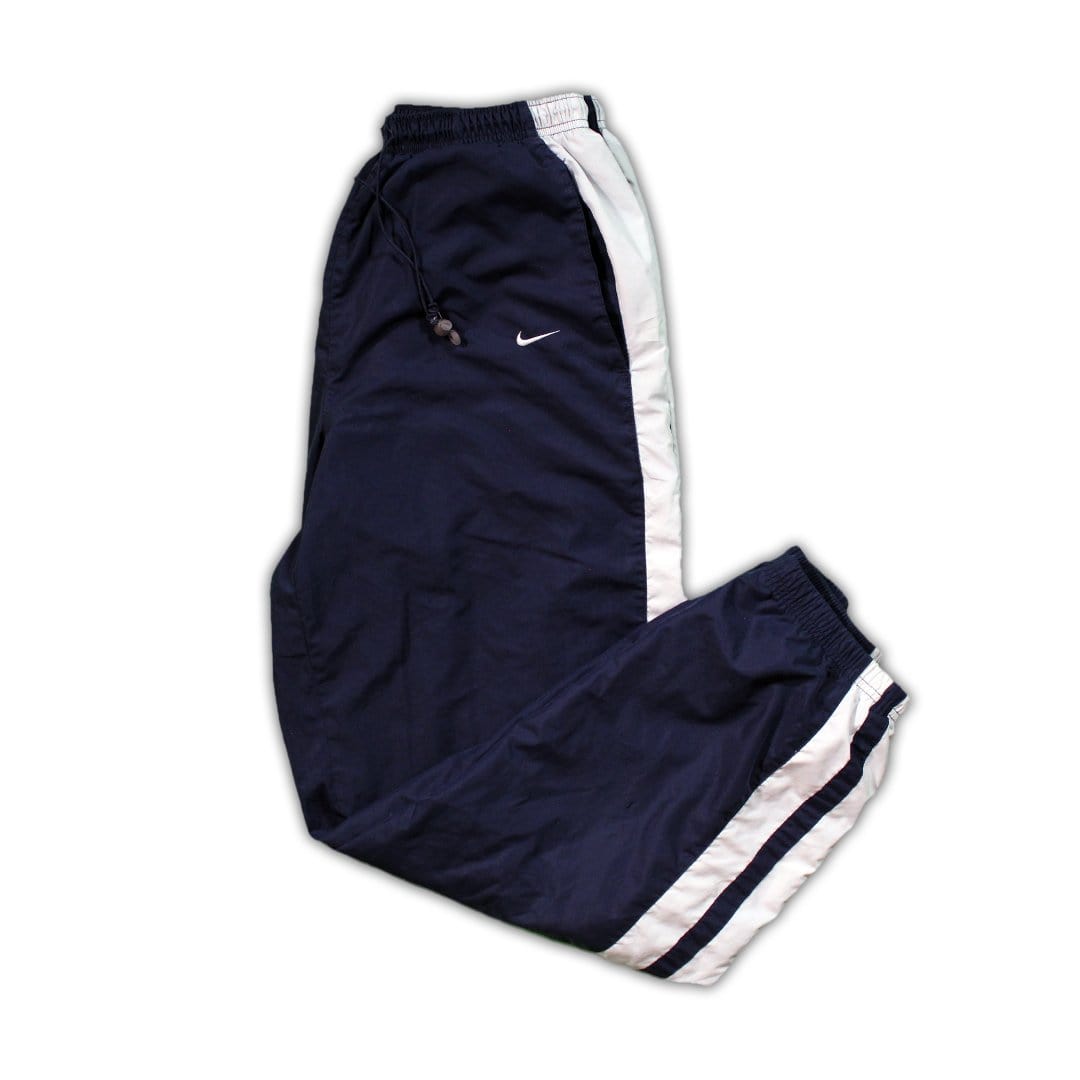 Vintage 00s Blue + White Nike Windbreaker Pant | Rebalance Vintage.