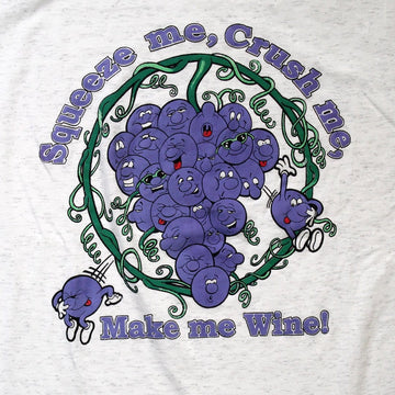 Vintage 90s 'squeeze me, crush me, make me wine' Tee | Rebalance Vintage.