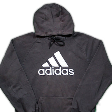Vintage Black Adidas Logo Hoodie | Rebalance Vintage.