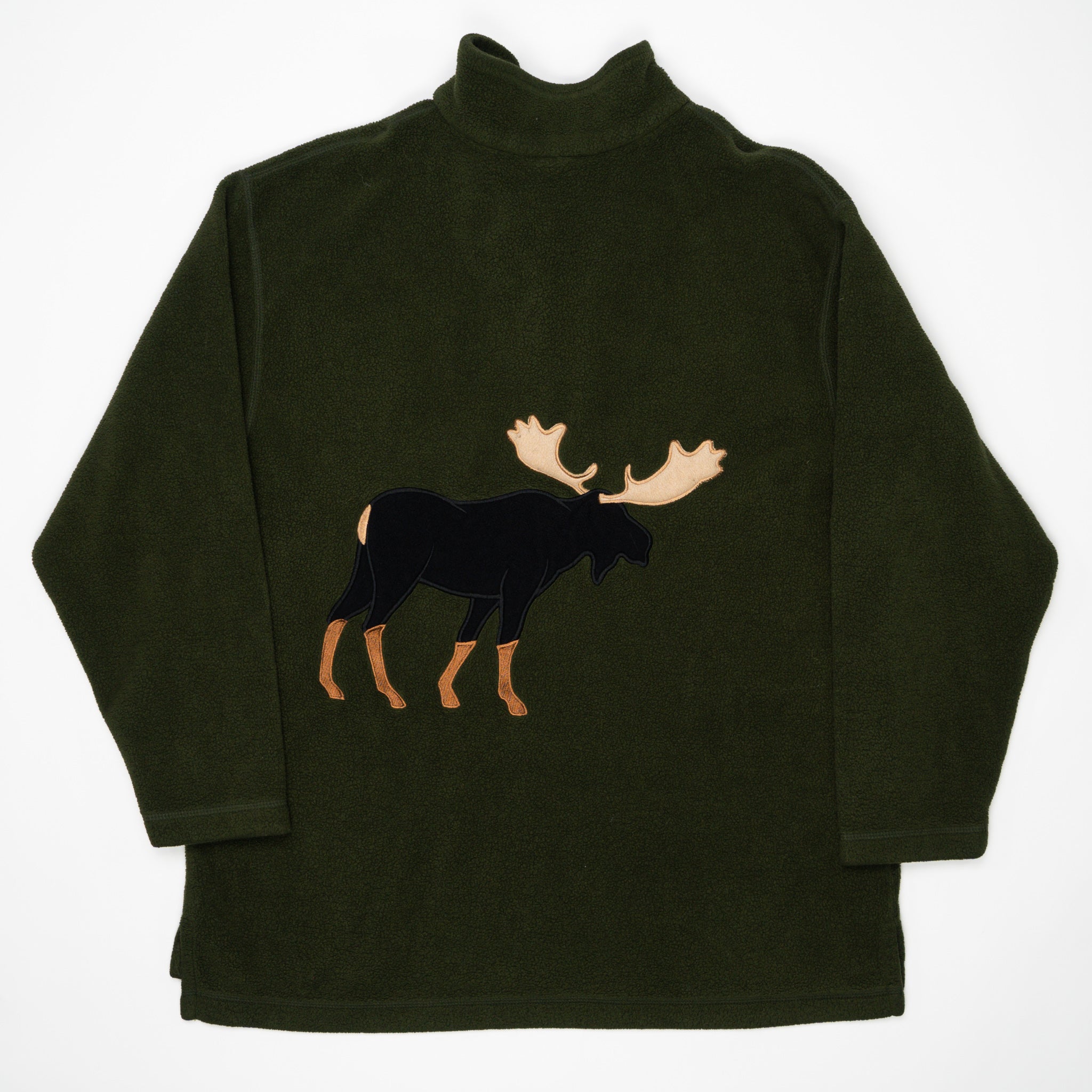 Vintage Green Banff Moose 1/4 Fleece (L) | Rebalance Vintage.