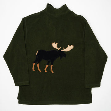 Vintage Green Banff Moose 1/4 Fleece (L) | Rebalance Vintage.