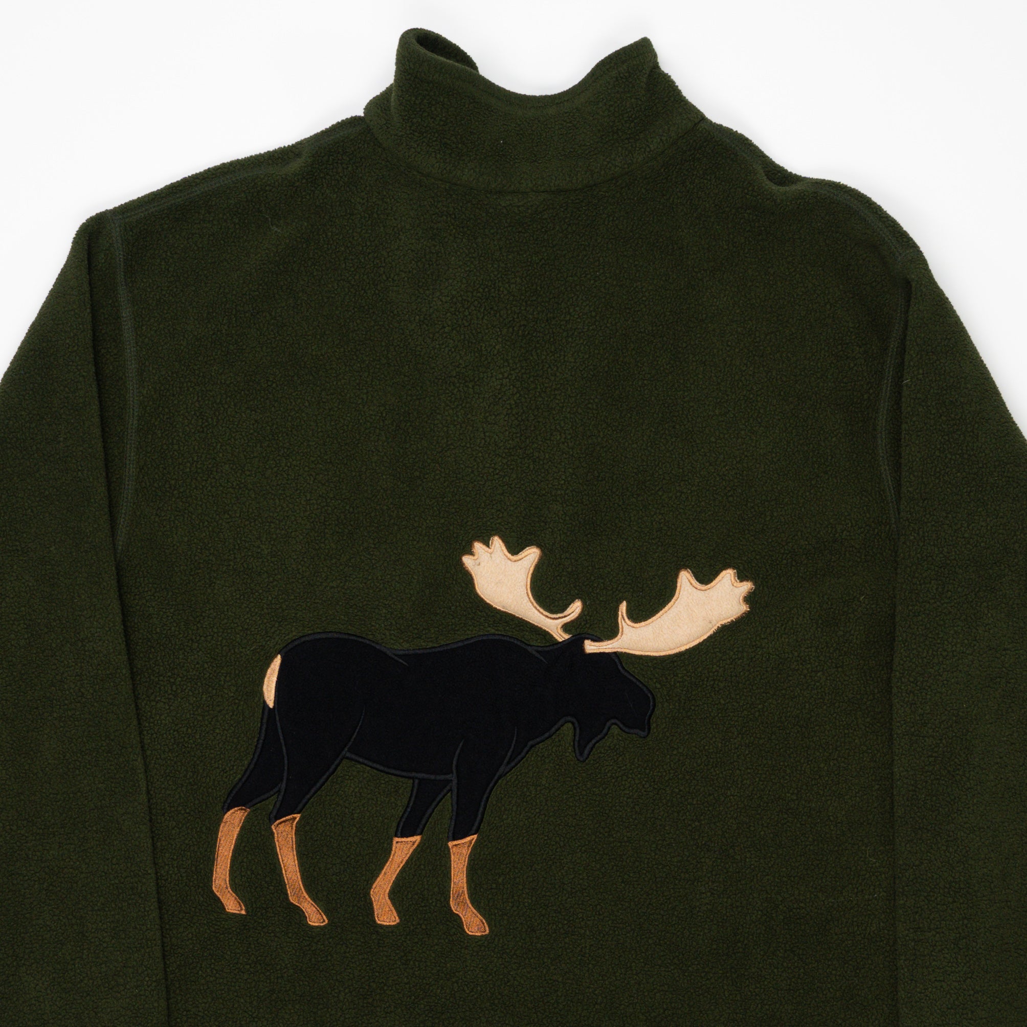 Vintage Green Banff Moose 1/4 Fleece (L) | Rebalance Vintage.