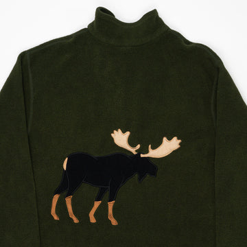 Vintage Green Banff Moose 1/4 Fleece (L) | Rebalance Vintage.