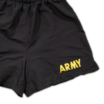 Vintage Black ARMY Spell Out Shorts | Rebalance Vintage.