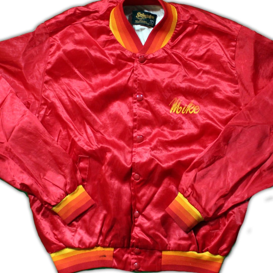 Vintage Red 'Mike' Satin Honda Bomber | Rebalance Vintage.