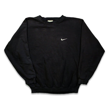 Vintage 90s Black Nike Check Essentials Crewneck | Rebalance Vintage.