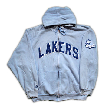 Vintage LA Lakers x Majestic Zip Up Hoodie | Rebalance Vintage.