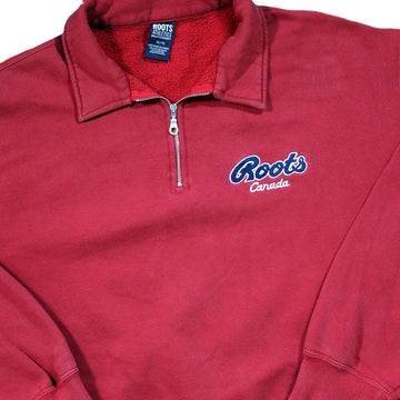 Vintage Red Roots Canada ¼ Zip Sweater | Rebalance Vintage.