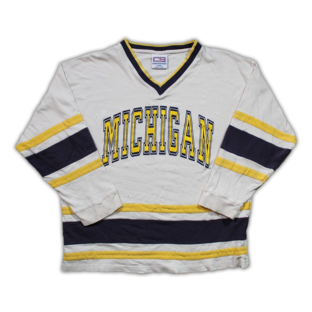 Vintage Michigan Wolverine Jersey Style Long Sleeve | Rebalance Vintage.