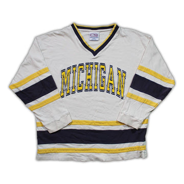 Vintage Michigan Wolverine Jersey Style Long Sleeve | Rebalance Vintage.