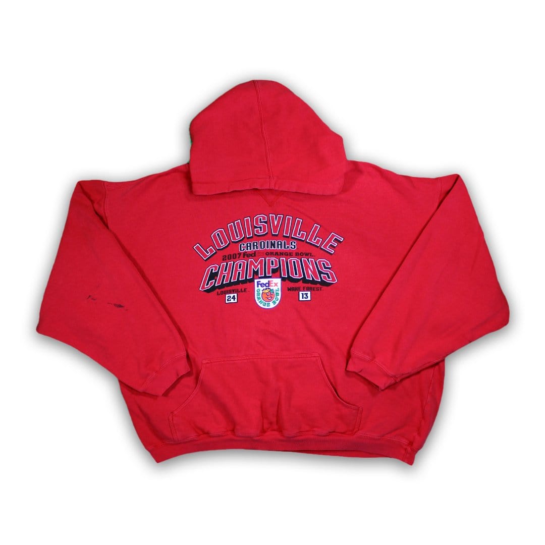 Vintage Red ’07 Louisville Cardinals Champions Hoodie (XL) | Rebalance Vintage.