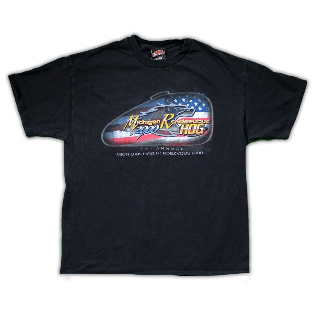 Vintage '00 Harley Michigan Hog Rendezvous Tee | Rebalance Vintage.