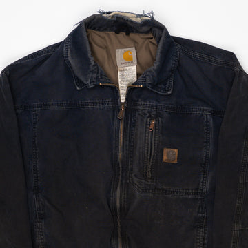 Vintage Dark Blue Carhartt Zip Up Bomber Jacket (M/L) | Rebalance Vintage.