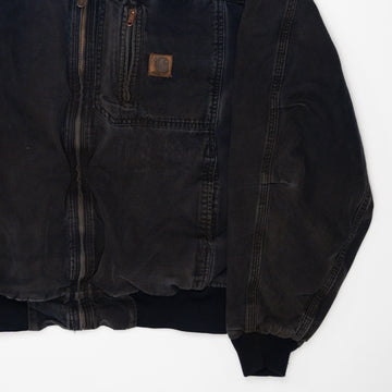 Vintage Dark Blue Carhartt Zip Up Bomber Jacket (M/L) | Rebalance Vintage.