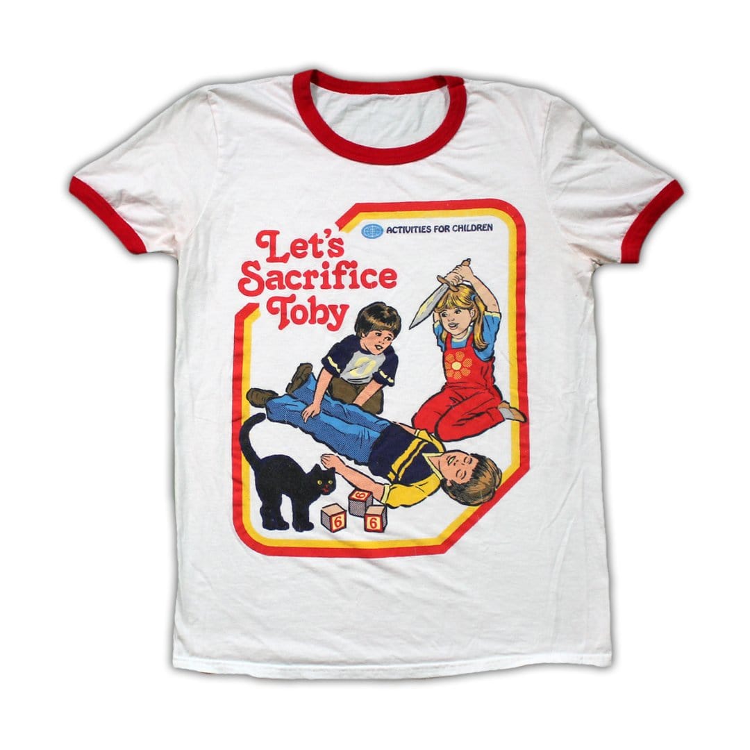 Vintage Let's Sacrifice Toby Ringer Tee | Rebalance Vintage.