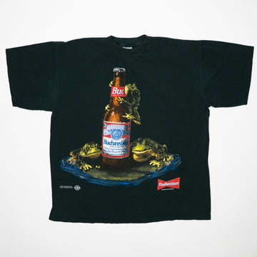 Vintage RARE '96 Green Budweiser 'Jump on the Bud Tee' (L) | Rebalance Vintage.