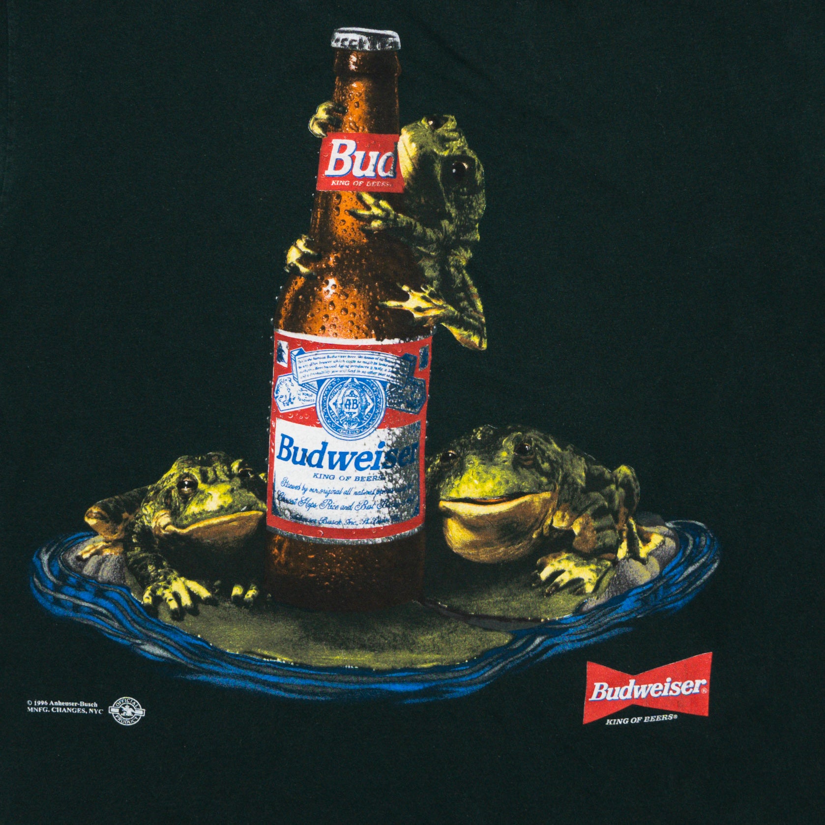 Vintage RARE '96 Green Budweiser 'Jump on the Bud Tee' (L) | Rebalance Vintage.