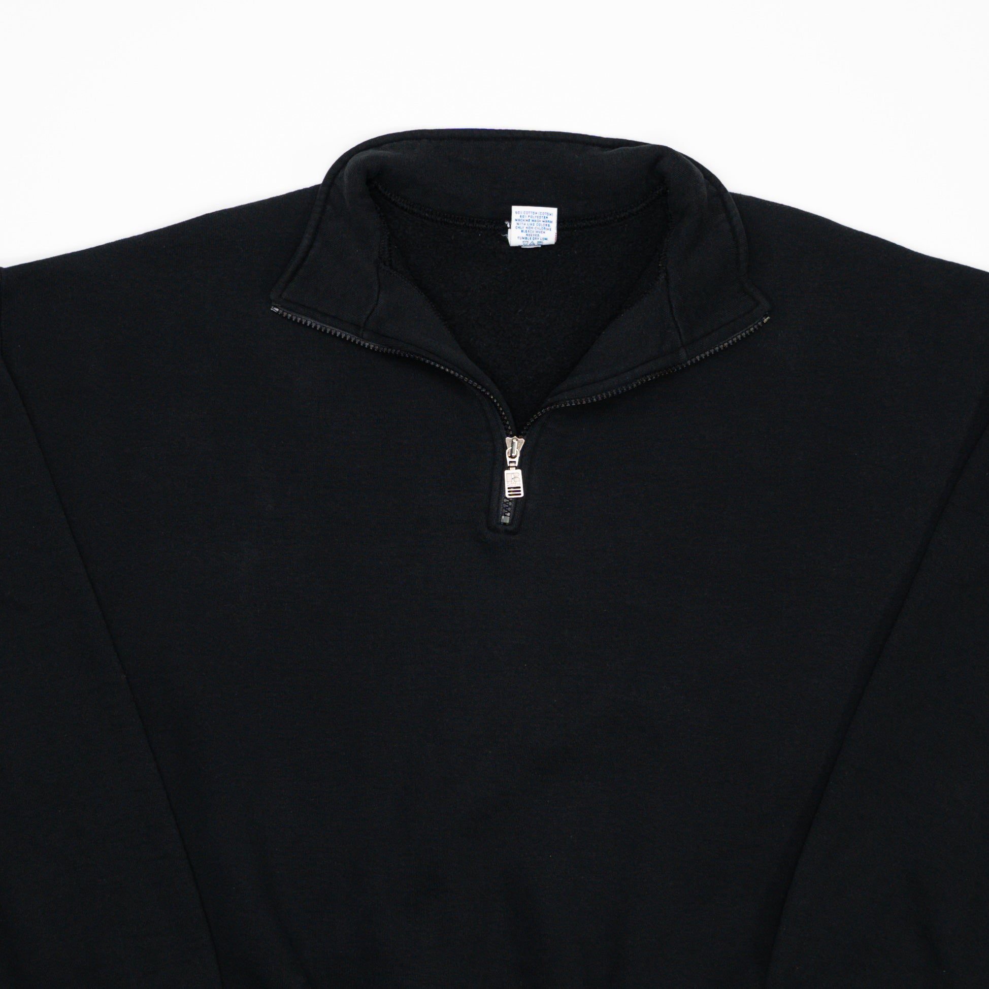 Vintage Black Russell Athletic 1/4 Zip Sweater (XL) | Rebalance Vintage.