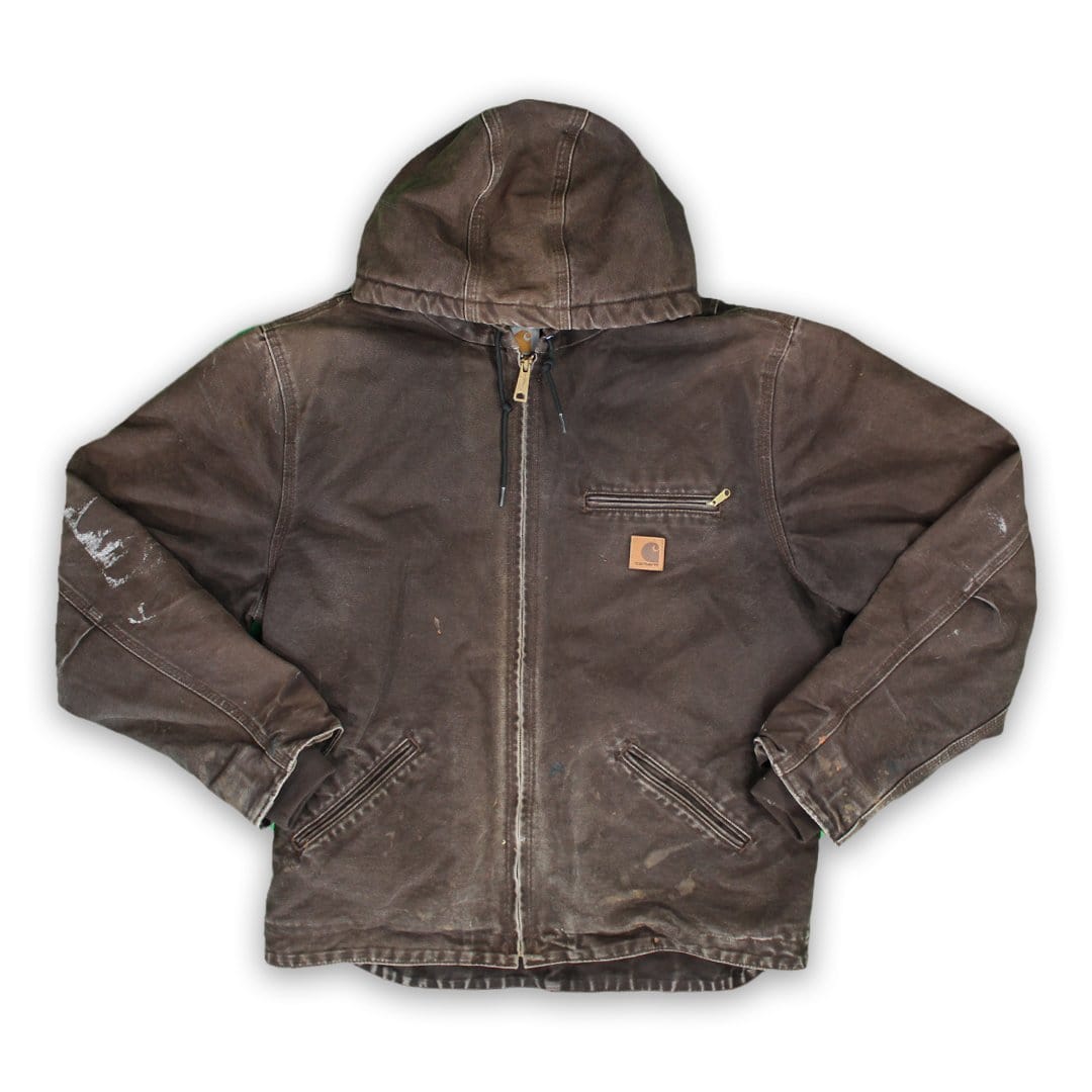 Vintage Brown Carhartt Hooded Jacket | Rebalance Vintage.