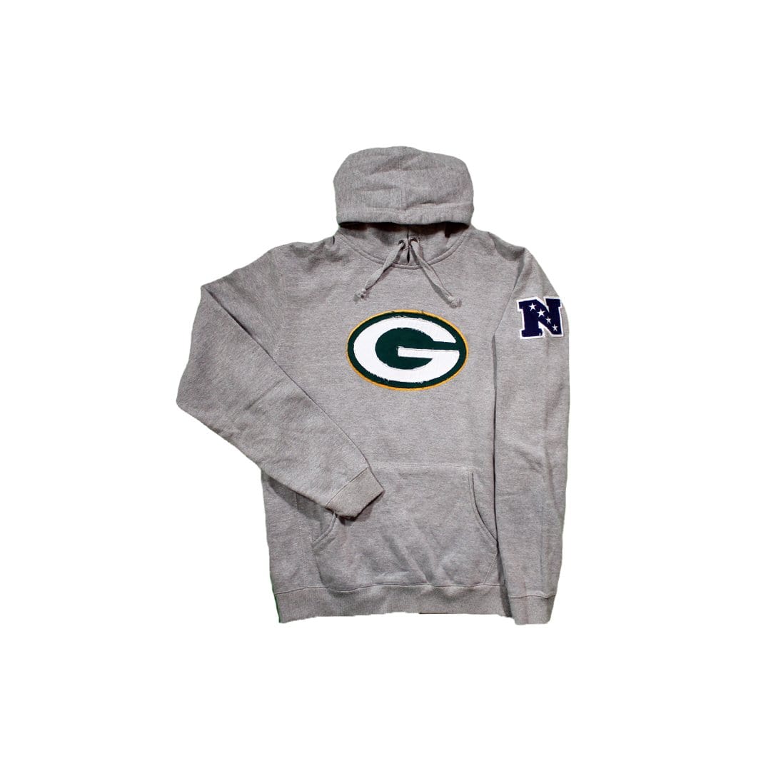 Vintage Grey Packers Patch Hoodie | Rebalance Vintage.