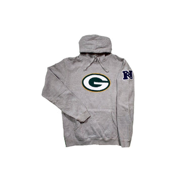 Vintage Grey Packers Patch Hoodie | Rebalance Vintage.