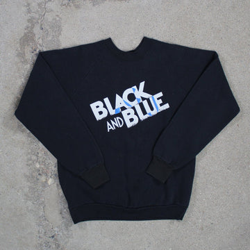 Vintage 80s Black & Blue Crewneck (S) | Rebalance Vintage.