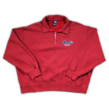 Vintage Red Roots Canada ¼ Zip Sweater | Rebalance Vintage.