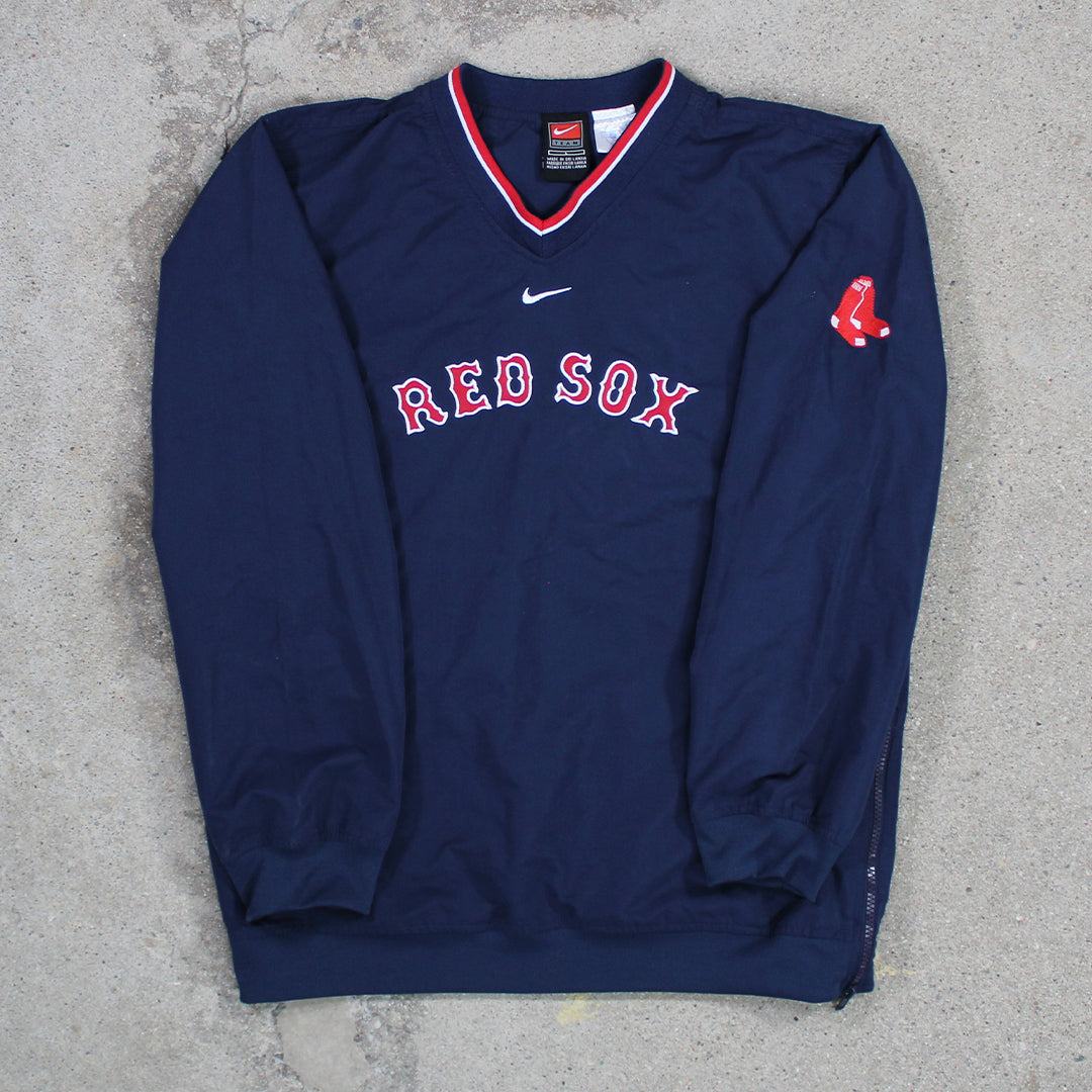 Vintage Nike x Red Sox Pull Over Windbreaker (S/M) | Rebalance Vintage.