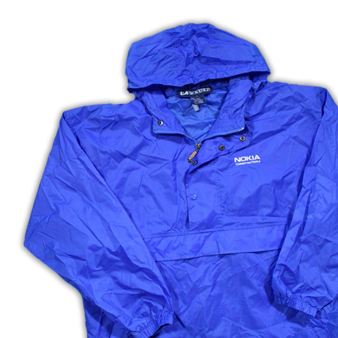Vintage Blue 1/4 Zip Nokia Windbreaker | Rebalance Vintage.