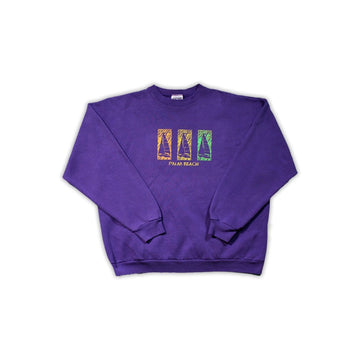 Vintage Neon Palm Beach Crewneck | Rebalance Vintage.