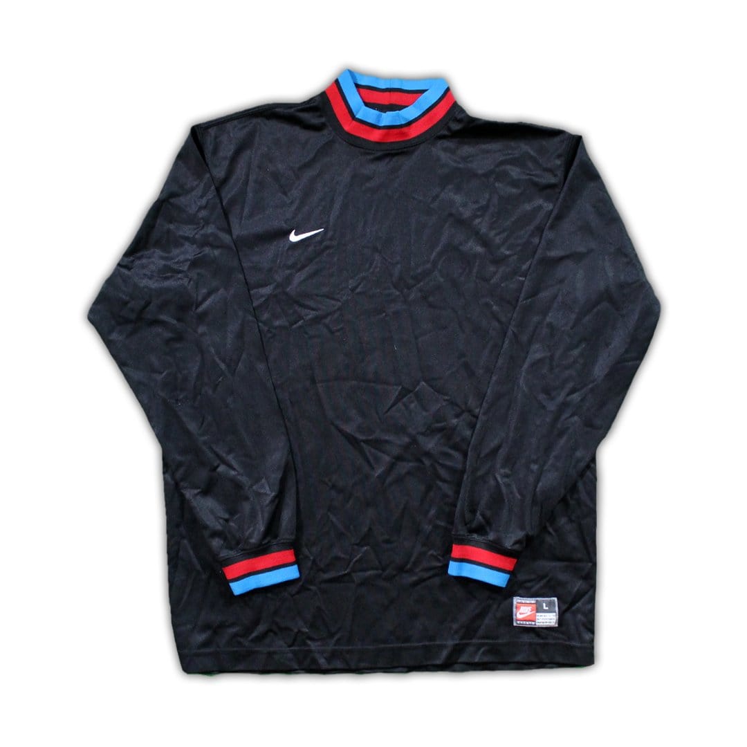 Vintage 1990's Black Nike Goalie Long Sleeve (L) | Rebalance Vintage.