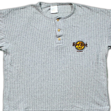 Vintage Hard Rock Cafe Mikonos Button Tee | Rebalance Vintage.