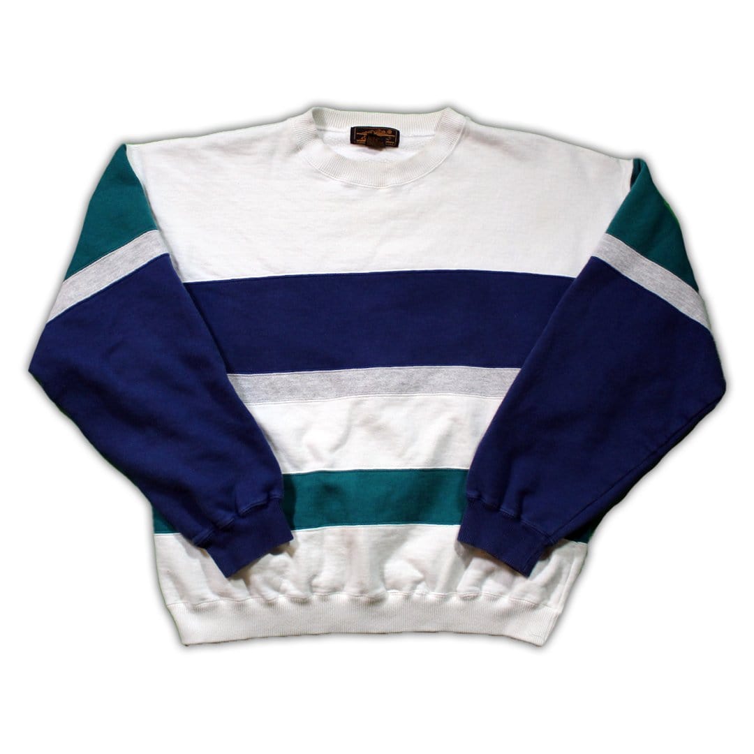 Vintage 90s Eddie Bauer Striped Crewneck | Rebalance Vintage.