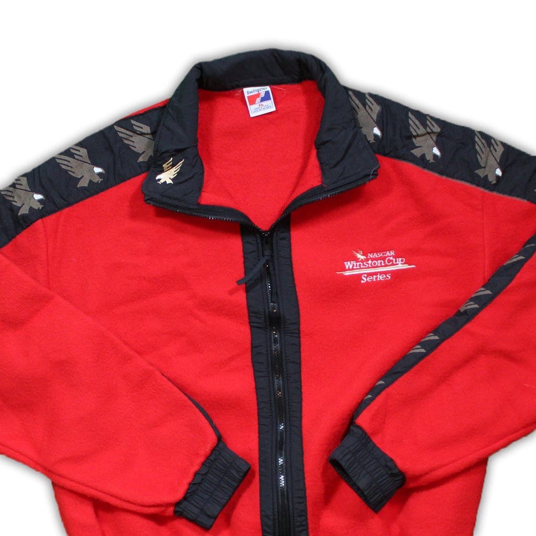 Vintage Red NASCAR Winston Cup Fleece Zip Up | Rebalance Vintage.