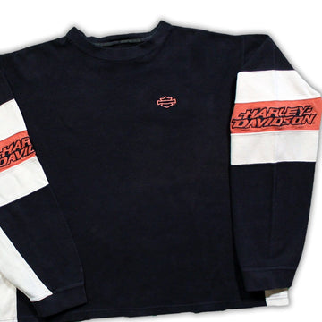 Vintage Harley Davidson Tricolor Long Sleeve | Rebalance Vintage.