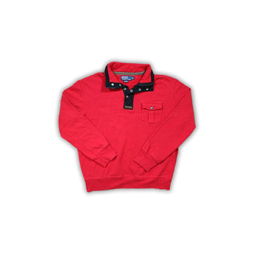 Vintage Red Polo 1/4 Button Up | Rebalance Vintage.
