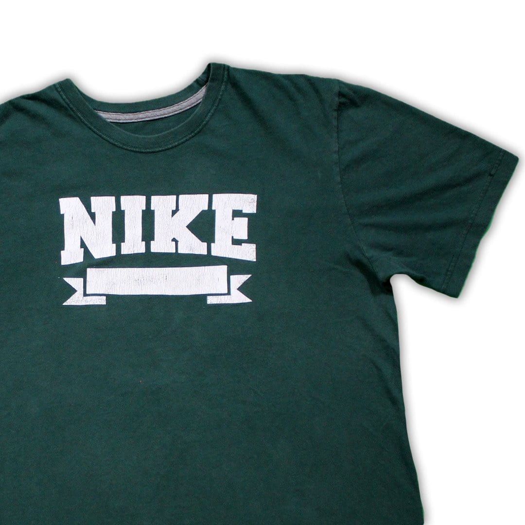 Vintage Green Nike Spell Out Tee | Rebalance Vintage.