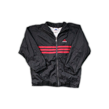 Vintage 00s Black + Red Adidas Windbreaker | Rebalance Vintage.