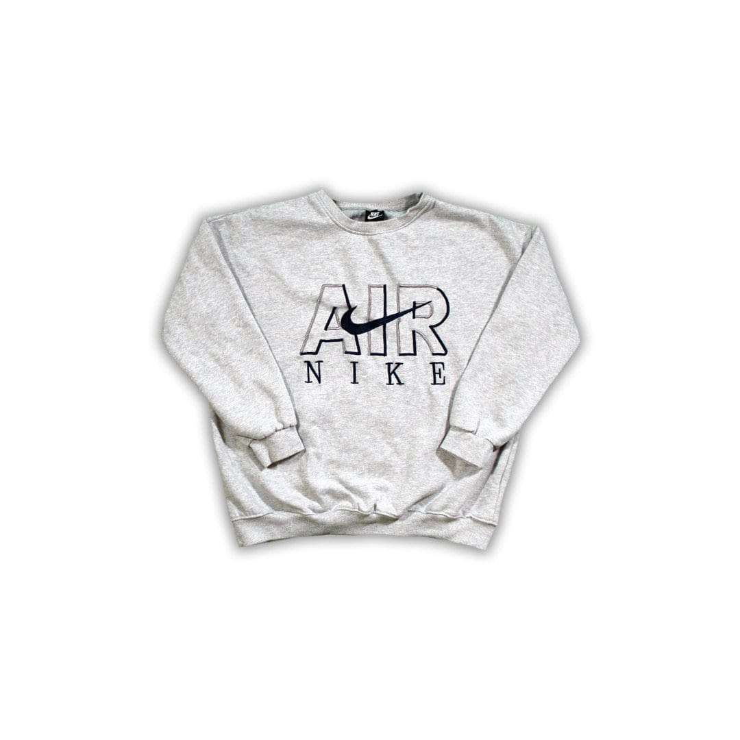 Vintage Grey Nike Air Spell Out Crewneck | Rebalance Vintage.