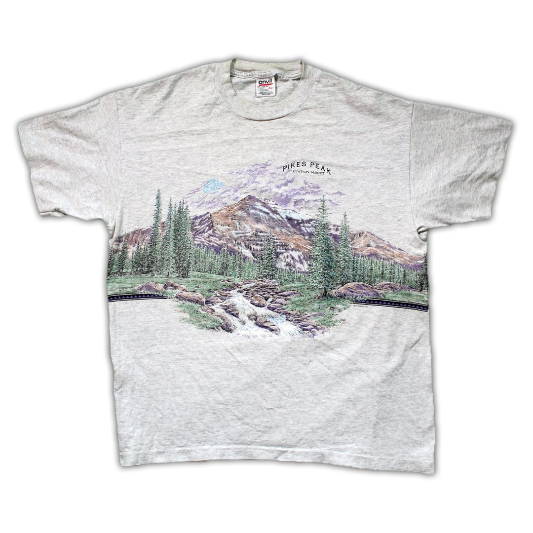 Vintage 90s Pikes Peak Elevation 14,110 Ft Tee | Rebalance Vintage.