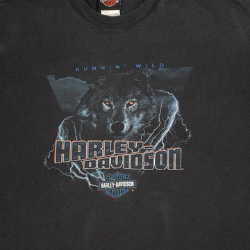Vintage Harley Davidson Running Wild Wolf Tee | Rebalance Vintage.
